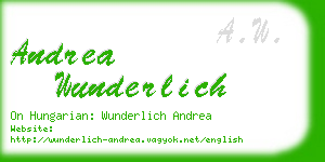 andrea wunderlich business card